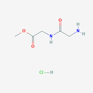 molecular formula C5H11ClN2O3 B1338717 2-(2-氨基乙酰氨基)乙酸甲酯盐酸盐 CAS No. 2776-60-5