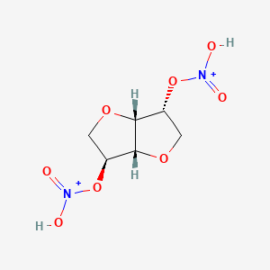 molecular formula C6H10N2O8+2 B13387175 [(3S,3aS,6R,6aS)-3-[hydroxy(oxo)azaniumyl]oxy-2,3,3a,5,6,6a-hexahydrofuro[3,2-b]furan-6-yl]oxy-hydroxy-oxoazanium 