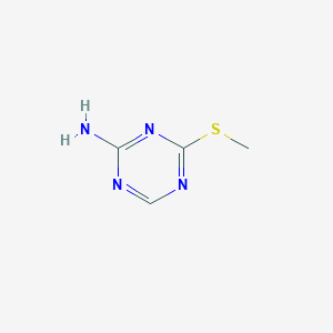 molecular formula C4H6N4S B1338728 4-(Methylthio)-1,3,5-triazin-2-amine CAS No. 27282-89-9