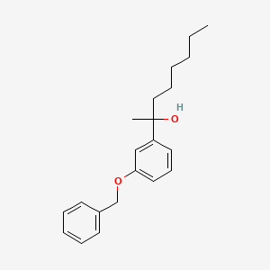 molecular formula C21H28O2 B1338738 2-(3-(Benzyloxy)phenyl)octan-2-ol CAS No. 84533-97-1