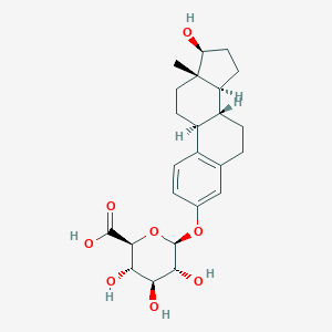 molecular formula C24H32O8 B133874 17β-雌二醇3-(β-D-葡萄糖醛酸酯) CAS No. 15270-30-1
