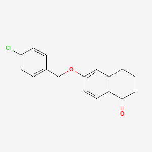 molecular formula C17H15ClO2 B1338744 6-((4-氯苄基)氧基)-3,4-二氢萘-1(2H)-酮 CAS No. 88628-47-1