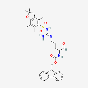 (S)-(9H-Fluoren-9-yl)methyl (1-oxo-5-(3-((2,2,4,6,7-pentamethyl-2,3-dihydrobenzofuran-5-yl)sulfonyl)guanidino)pentan-2-yl)carbamate