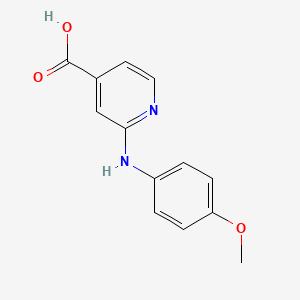 molecular formula C13H12N2O3 B1338755 2-((4-Methoxyphenyl)amino)isonicotinic acid CAS No. 85726-29-0