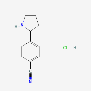 4-[(2S)-pyrrolidin-2-yl]benzonitrile;hydrochloride