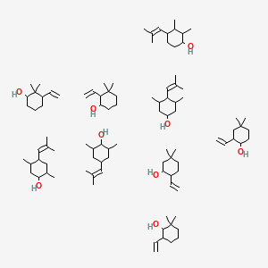 2,3-Dimethyl-4-(2-methylprop-1-enyl)cyclohexan-1-ol;2,5-dimethyl-4-(2-methylprop-1-enyl)cyclohexan-1-ol;2,6-dimethyl-4-(2-methylprop-1-enyl)cyclohexan-1-ol;3,5-dimethyl-4-(2-methylprop-1-enyl)cyclohexan-1-ol;2-ethenyl-3,3-dimethylcyclohexan-1-ol;2-ethenyl-4,4-dimethylcyclohexan-1-ol;2-ethenyl-5,5-dimethylcyclohexan-1-ol;3-ethenyl-2,2-dimethylcyclohexan-1-ol;6-ethenyl-2,2-dimethylcyclohexan-1-ol