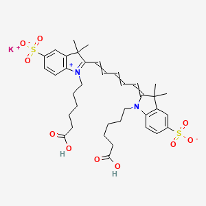 potassium;1-(5-carboxypentyl)-2-[5-[1-(5-carboxypentyl)-3,3-dimethyl-5-sulfonatoindol-1-ium-2-yl]penta-2,4-dienylidene]-3,3-dimethylindole-5-sulfonate