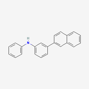 molecular formula C22H17N B13387675 3-(naphthalen-2-yl)-N-phenylaniline 