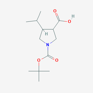 1-[(Tert-butoxy)carbonyl]-4-(propan-2-yl)pyrrolidine-3-carboxylic acid