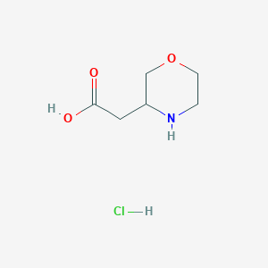 molecular formula C6H12ClNO3 B1338771 2-(吗啉-3-基)乙酸盐酸盐 CAS No. 86967-55-7