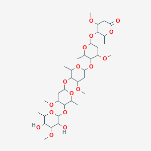 5-[5-[5-[5-(3,5-Dihydroxy-4-methoxy-6-methyloxan-2-yl)oxy-4-methoxy-6-methyloxan-2-yl]oxy-4-methoxy-6-methyloxan-2-yl]oxy-4-methoxy-6-methyloxan-2-yl]oxy-4-methoxy-6-methyloxan-2-one