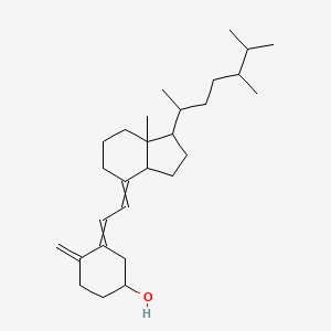 molecular formula C28H46O B13387742 3-[2-[1-(5,6-dimethylheptan-2-yl)-7a-methyl-2,3,3a,5,6,7-hexahydro-1H-inden-4-ylidene]ethylidene]-4-methylidenecyclohexan-1-ol 