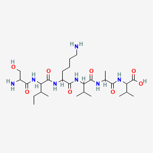 molecular formula C28H53N7O8 B13387974 H-DL-Ser-DL-xiIle-DL-Lys-DL-Val-DL-Ala-DL-Val-OH 