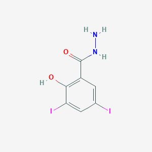 molecular formula C7H6I2N2O2 B1338806 2-Hydroxy-3,5-diiodobenzohydrazide CAS No. 89011-15-4