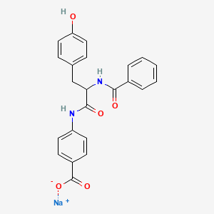 molecular formula C23H19N2NaO5 B13388075 Bz-Tyr-4-Abz-OH.sodium salt 