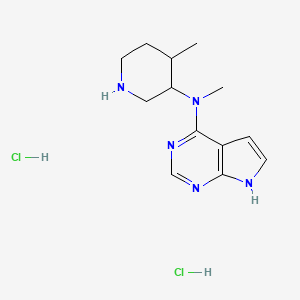 N-methyl-N-(4-methylpiperidin-3-yl)-7H-pyrrolo[2,3-d]pyrimidin-4-amine;dihydrochloride