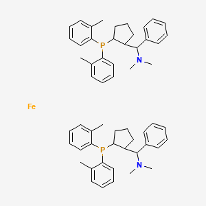 1-[2-bis(2-methylphenyl)phosphanylcyclopentyl]-N,N-dimethyl-1-phenylmethanamine;iron