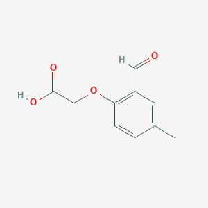 molecular formula C10H10O4 B1338816 (2-甲酰基-4-甲基苯氧基)乙酸 CAS No. 88521-64-6