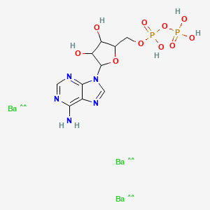 [({[(2R,3S,4R,5R)-5-(6-amino-9H-purin-9-yl)-3,4-dihydroxyoxolan-2-yl]methoxy}(hydroxy)phosphoryl)oxy]phosphonic acid tribarium