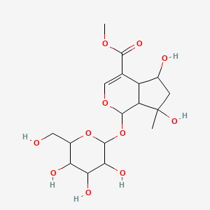 methyl 5,7-dihydroxy-7-methyl-1-[3,4,5-trihydroxy-6-(hydroxymethyl)oxan-2-yl]oxy-4a,5,6,7a-tetrahydro-1H-cyclopenta[c]pyran-4-carboxylate