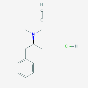 molecular formula C13H18ClN B133882 (+)-Deprenyl hydrochloride CAS No. 4528-52-3