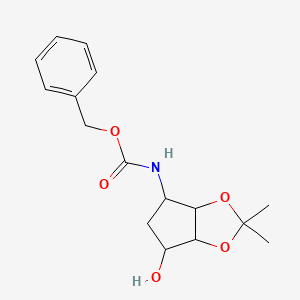 CarbaMicacid,N-[(3aS,4R,6S,6aR)-tetrahydro-6-hydroxy-2,2-diMethyl-4H-cyclopenta-1,3-dioxol-4-yl]-,phenylMethyl ester