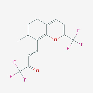 1,1,1-Trifluoro-4-[7-methyl-2-(trifluoromethyl)-6,7-dihydro-5H-1-benzopyran-8-yl]but-3-en-2-one