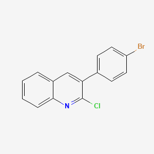 molecular formula C15H9BrClN B1338840 3-(4-溴苯基)-2-氯喹啉 CAS No. 85274-82-4
