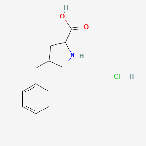 4-[(4-Methylphenyl)methyl]pyrrolidine-2-carboxylic acid;hydrochloride