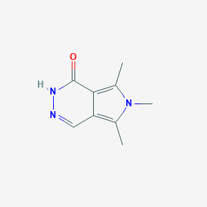 molecular formula C9H11N3O B1338867 5,6,7-trimethyl-2,6-dihydro-1H-pyrrolo[3,4-d]pyridazin-1-one CAS No. 90817-87-1