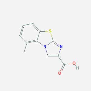 molecular formula C11H8N2O2S B133891 8-Methylimidazo[2,1-b][1,3]benzothiazole-2-carboxylic acid CAS No. 149210-18-4