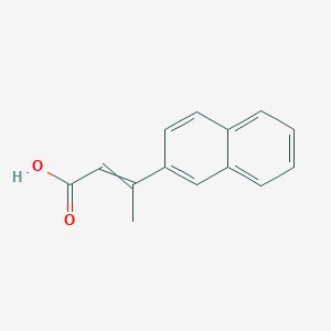 molecular formula C14H12O2 B13389475 3-(Naphthalene-2-yl)but-2-enoic acid 