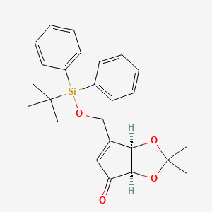 B1338949 (3aR,6aR)-6-(((tert-Butyldiphenylsilyl)oxy)methyl)-2,2-dimethyl-3aH-cyclopenta[d][1,3]dioxol-4(6aH)-one CAS No. 303963-92-0