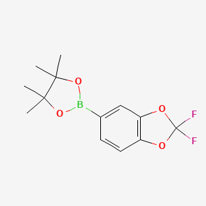 molecular formula C13H15BF2O4 B1338976 2-(2,2-二氟苯并[d][1,3]二氧杂环-5-基)-4,4,5,5-四甲基-1,3,2-二氧杂硼环丁烷 CAS No. 517874-23-6