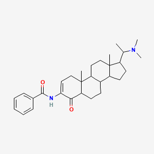 N-[17-[1-(dimethylamino)ethyl]-10,13-dimethyl-4-oxo-1,5,6,7,8,9,11,12,14,15,16,17-dodecahydrocyclopenta[a]phenanthren-3-yl]benzamide