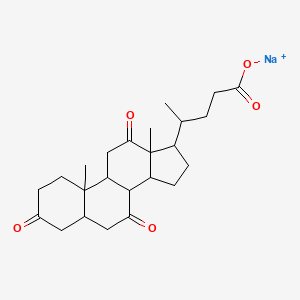 Sodium 4-[10,13-dimethyl-3,7,12-tris(oxidanylidene)-1,2,4,5,6,8,9,11,14,15,16,17-dodecahydrocyclopenta[a]phenanthren-17-yl]pentanoate