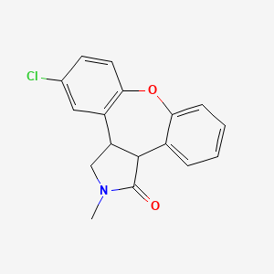 9-chloro-4-methyl-13-oxa-4-azatetracyclo[12.4.0.02,6.07,12]octadeca-1(18),7(12),8,10,14,16-hexaen-3-one