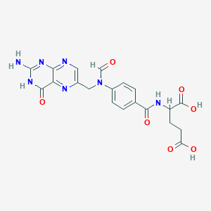 molecular formula C20H19N7O7 B13390074 2-[[4-[(2-amino-4-oxo-3H-pteridin-6-yl)methyl-formylamino]benzoyl]amino]pentanedioic acid 