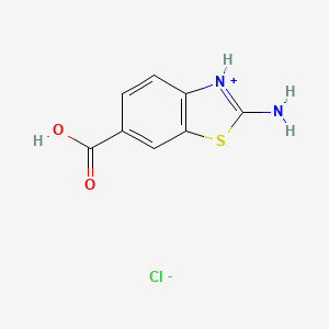 molecular formula C8H7ClN2O2S B13390088 6-Carboxy-1,3-benzothiazol-2-aminium chloride 