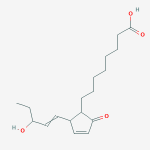 molecular formula C18H28O4 B13390092 8-[2-(3-Hydroxypent-1-enyl)-5-oxocyclopent-3-en-1-yl]octanoic acid 