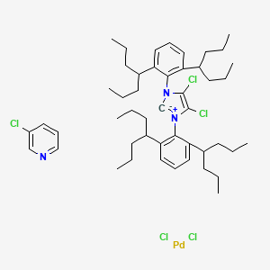 3-chloropyridine;4,5-dichloro-1,3-bis[2,6-di(heptan-4-yl)phenyl]-2H-imidazol-1-ium-2-ide;dichloropalladium