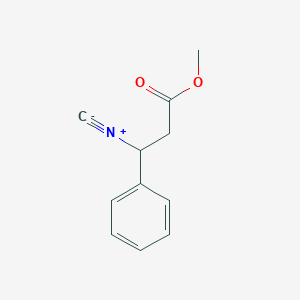 molecular formula C11H11NO2 B13390136 Methyl 3-isocyano-3-phenylpropionate 