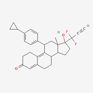 11-(4-Cyclopropylphenyl)-17-(1,1-difluoroprop-2-ynyl)-17-hydroxy-13-methyl-1,2,6,7,8,11,12,14,15,16-decahydrocyclopenta[a]phenanthren-3-one