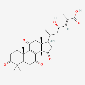 molecular formula C30H40O7 B13390165 23S-hydroxyl-11,15-dioxo-ganoderic-acid-DM 