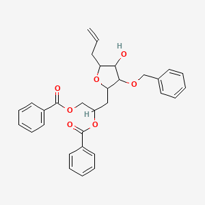 D-glycero-D-gulo-Dec-1-enitol, 4,7-anhydro-1,2,3,8-tetradeoxy-6-O-(phenylmethyl)-, 9,10-dibenzoate