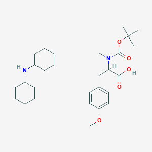 molecular formula C28H46N2O5 B13390184 Dicyclohexylamine (R)-2-((tert-butoxycarbonyl)(methyl)amino)-3-(4-methoxyphenyl)propanoate 