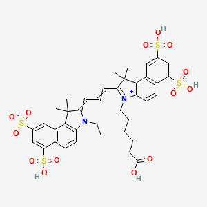 2-[3-[3-(5-Carboxypentyl)-1,1-dimethyl-6,8-disulfobenzo[e]indol-3-ium-2-yl]prop-2-enylidene]-3-ethyl-1,1-dimethyl-6-sulfobenzo[e]indole-8-sulfonate