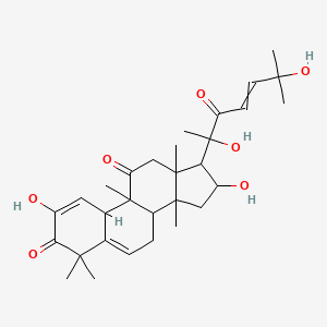 molecular formula C30H42O7 B13390228 17-(1,5-Dihydroxy-1,5-dimethyl-2-oxo-3-hexenyl)-2,16-dihydroxy-4,4,9,14-tetramethylestra-1,5-diene-3,11-dione 