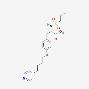 molecular formula C22H30N2O5S B13390235 2-(Butylsulfonylamino)-3-[4-(4-pyridin-4-ylbutoxy)phenyl]propanoic acid 