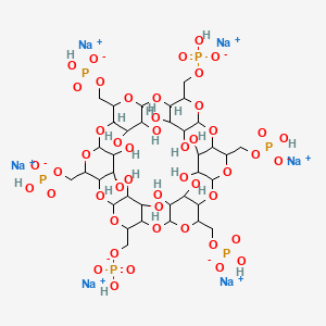 molecular formula C36H60Na6O48P6 B13390253 a-Cyclodextrin dihydrogen phosphate sodium salt 